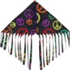 Kites Fringe Delta Kite - Black Peace