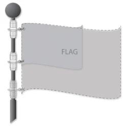 Accent Home & Garden 13 Ft. Deluxe Flag Pole