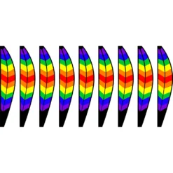 WindGarden 22 In. Hot Air Balloon - Double Chevron Rainbow WindGarden