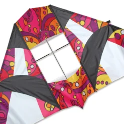Kites Premier Kites 8.5 Ft. Box Delta Kite - Warm Orbit
