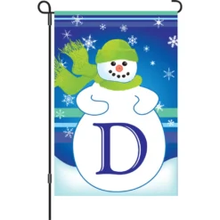 Accent Home & Garden Accent 12 In. Winter Monogram Flag-D