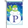 Accent Home & Garden 12 In. Winter Monogram Flag - P Accent