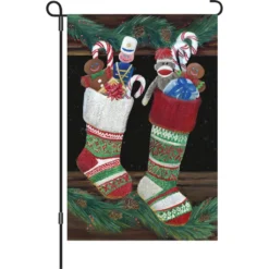 Accent Home & Garden 12 In. Flag - Christmas Stockings Accent