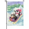 Accent Home & Garden 12 In. Flag - Sledding Fun Accent