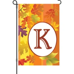 Accent Home & Garden Accent 12 In. Fall Monogram Flag - K
