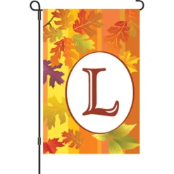 Accent Home & Garden Accent 12 In. Fall Monogram Flag - L