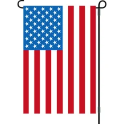 Accent Home & Garden 12 In. United States Flag With Flagpole - U.S.A. Accent