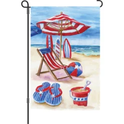 Accent Home & Garden Accent 12 In. Flag - Patriotic Beach