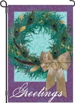 Accent Home & Garden Accent 12 In. Flag - Peacock Wreath