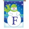 Accent Home & Garden Accent 28 In. Winter Monogram Flag - F