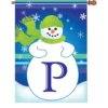 Accent Home & Garden Accent 28 In. Winter Monogram Flag - P