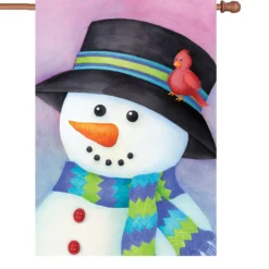 Accent Home & Garden Accent 28 In. Flag - Friendly Snowman