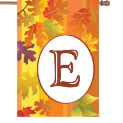 Accent Home & Garden 28 In. Fall Monogram Flag - E