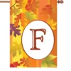 Accent Home & Garden 28 In. Fall Monogram Flag - F