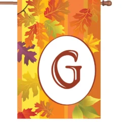 Accent Home & Garden Accent 28 In. Fall Monogram Flag - G
