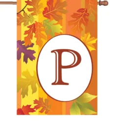 Accent Home & Garden Accent 28 In. Fall Monogram Flag - P