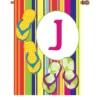 Accent Home & Garden Accent 28 In. Summer Monogram Flag - J