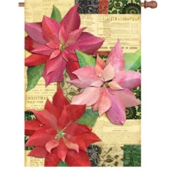 Accent Home & Garden Accent 28 In. Flag - Yuletide Poinsettia