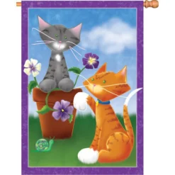 Accent Home & Garden 28 In. Flag - Playful Kitties