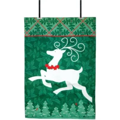 Accent Home & Garden 28 In. Flag - Joy Reindeer (Fiber Optics)