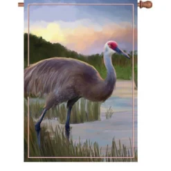 Accent Home & Garden 28 In. Flag - Sandhill Crane