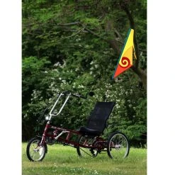 SoundWinds Spiral Recumbent Bike Flag - Yellow