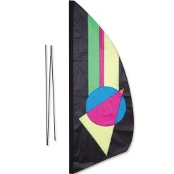 Premier Kites Recumbent Bike Flags 3.5 Ft. Recumbent Bike Feather Banner - Neon Prizm