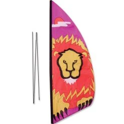 Premier Kites 3.5 Ft. Recumbent Bike Feather Banner - Lion