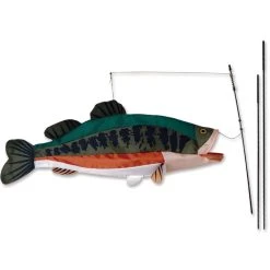 Premier Kites Swimming Fish Recumbent Bike Flag - Bass Recumbent Bike Flags