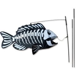 Premier Kites Swimming Fish Recumbent Bike Flag - Fish Bones Recumbent Bike Flags