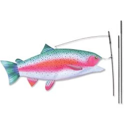Premier Kites Recumbent Bike Flags Swimming Fish Recumbent Bike Flag - Rainbow Trout