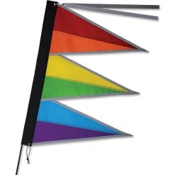 Premier Kites Tri-Stack Bike Flag - Rainbow