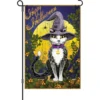 Accent Home & Garden 12 In. Halloween Garden Flag - Candy Corn Cat