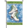Accent Home & Garden 12 In. Flag - Ice Skates & Snow Accent