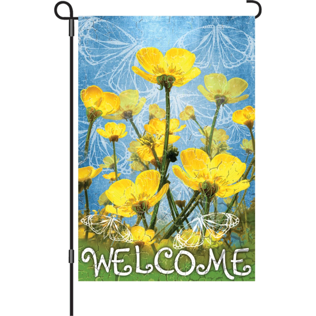 Accent Home & Garden Accent 12 In. Flag - Buttercups Welcome