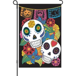 Accent Home & Garden 12 In. Flag - Sugar Skulls