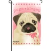 Accent Home & Garden Accent 12 In. Flag - Pugs & Kisses