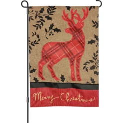 Accent Home & Garden 12 In. Flag - Rustic Holiday Deer