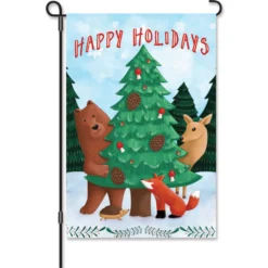 Accent Home & Garden Accent 12 In. Flag - Woodland Christmas