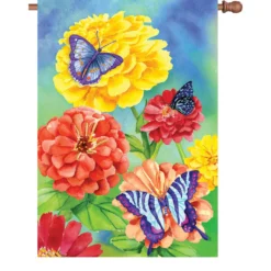 Accent Home & Garden 28 In. Flag - Butterfly Garden Accent