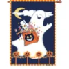 Accent Home & Garden 28 In. Halloween House Flag - Candy Ghost