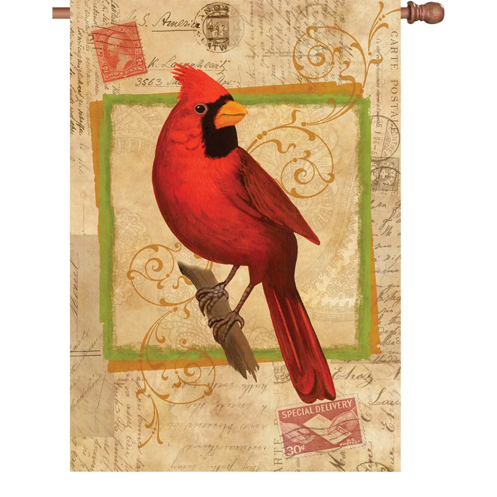 Accent Home & Garden Accent 28 In. Flag - Happy Cardinal