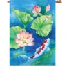 Accent Home & Garden 28 In. Flag - Lotus Koi Accent
