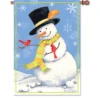Accent Home & Garden 28 In. Flag - Snowman Cardinals