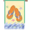 Accent Home & Garden 28 In. Flag - Orange Flip Flops Accent