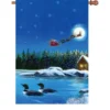 Accent Home & Garden 28 In. Flag - Christmas Loons