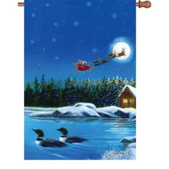 Accent Home & Garden 28 In. Flag - Christmas Loons