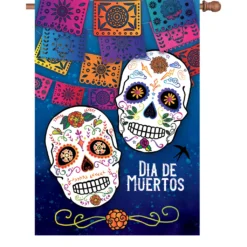 Accent Home & Garden Accent 28 In. Flag - Dia De Meurtos (Day Of The Dead)