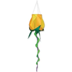 Windsocks SoundWinds Yellow Rose Spinning Windsock