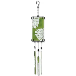 WindGarden WindGarden Silhouette Glass Wind Chime - Banana Leaf